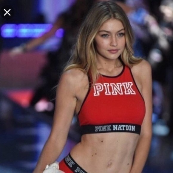 Pink Victoria’s Secret High Neck Red Bralette - Picture 3 of 7